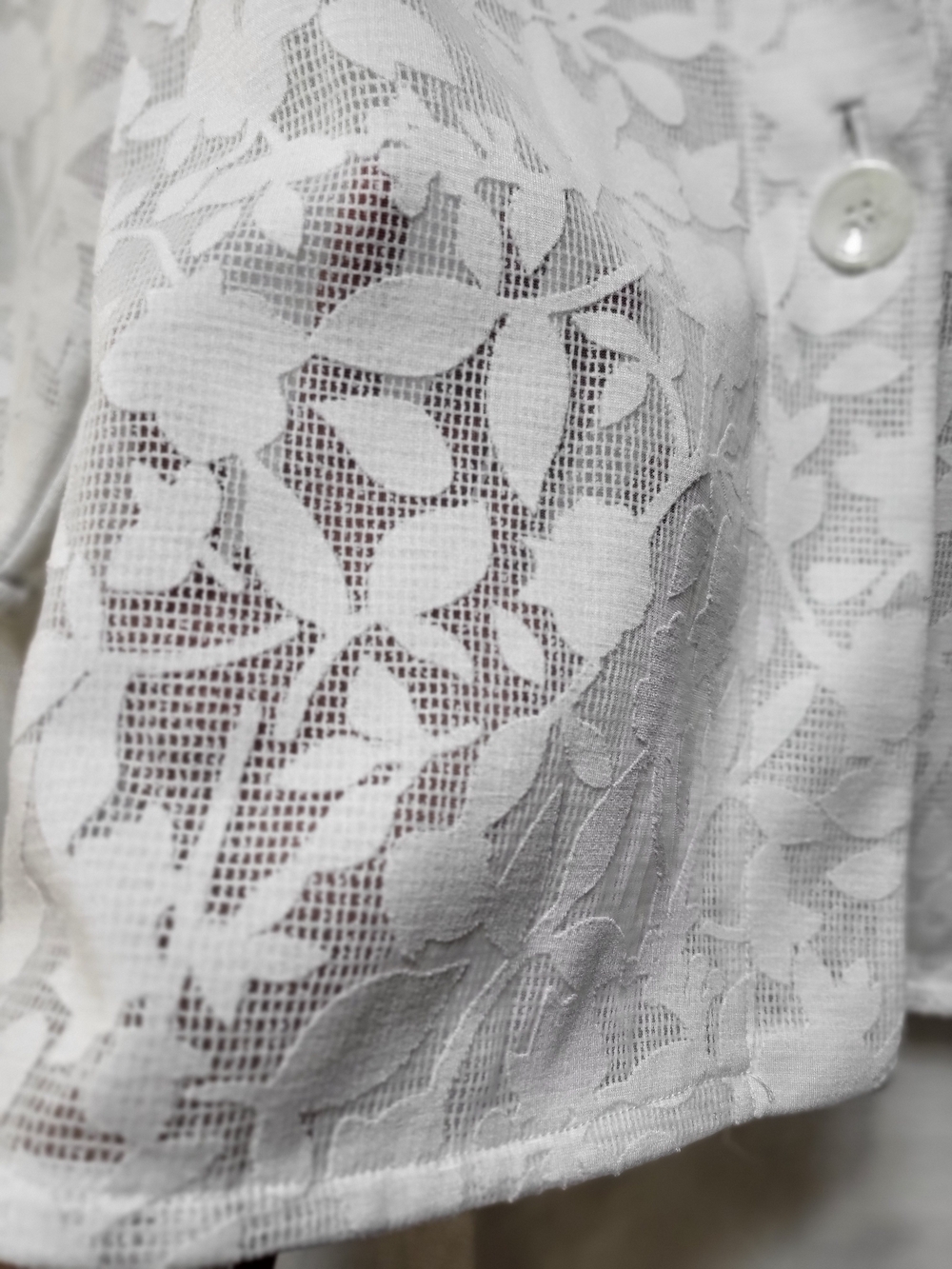 Chico's Easywear White Openwork Knit Jacket - Picture 5 of 6